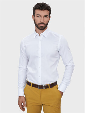 Evenemen Evenemen Koszula PUNTO G2 TWILL WHITE Biały Slim Fit
