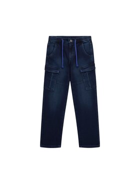 Guess Guess Spodnie cargo knit denim cargo pant Granatowy Cargo Fit