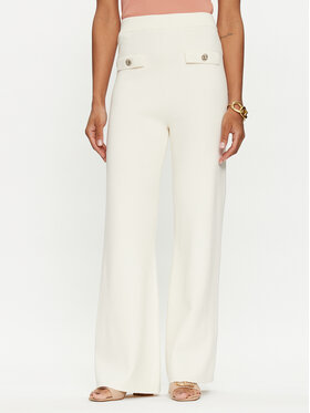 TWINSET TWINSET Hlače 241TP3091 Écru Straight Fit