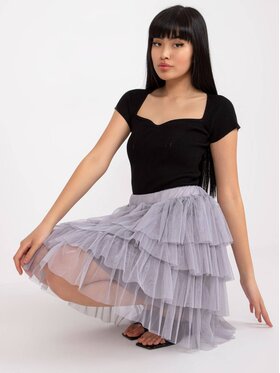 Och Bella Och Bella Spódnica 203837 Szary Regular Fit