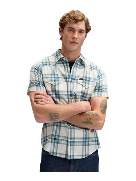 Lee Lee Koszula 112376551 Zielony Regular Fit