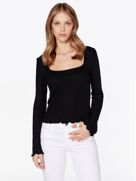 Gina Tricot Gina Tricot Блуза Alba 18689 Черен Regular Fit