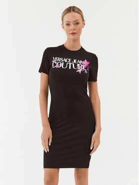 Versace Jeans Couture Versace Jeans Couture Ежедневна рокля 75HAOT20 Черен Regular Fit