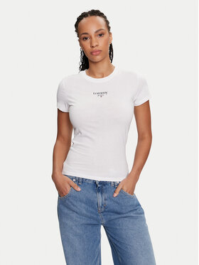 Tommy Jeans Tommy Jeans Majica Essential DW0DW18397 Bela Slim Fit