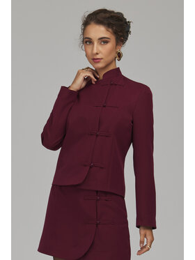 NIFE NIFE Marynarka Z102 Bordowy Regular Fit