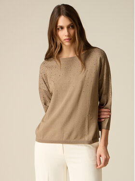 Oltre Oltre Sweter M112E002112N015 Zielony Regular Fit