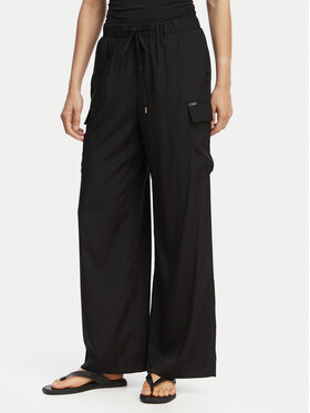 Liu Jo Beachwear Liu Jo Beachwear Pantaloni di tessuto VA6034 T2920 Nero Relaxed Fit