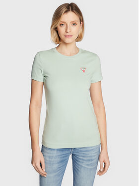 Guess Guess T-Shirt Mini Triangle W2YI44 J1311 Zielony Slim Fit