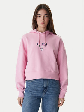 Guess Jeans Guess Jeans Pulóver W6RQ00 K68I4 Rózsaszín Relaxed Fit