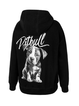 PITBULL PITBULL Bluza Bluza damska z kapturem oversize Puppy XS Czarny Oversize