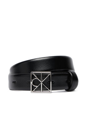 Calvin Klein Calvin Klein Pasek Damski Emblem Buckle 25Mm Fixed Smooth LV04F7072G Czarny