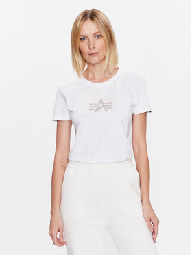 Alpha Industries Alpha Industries Тишърт Crystal 136063 Бял Regular Fit