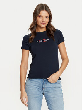 Guess Jeans Guess Jeans Póló W4YI03 J1314 Sötétkék Regular Fit