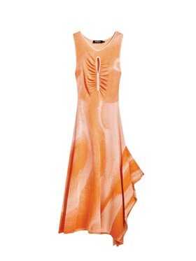 Desigual Desigual Sukienka letnia Abito tallin Pomarańczowy Slim Fit