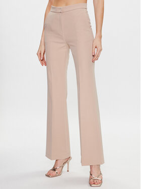 Maryley Maryley Kalhoty z materiálu 23EB587/43PE Béžová Regular Fit