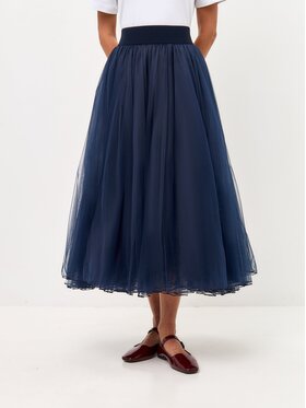 Manii'ta Lacitta Manii'ta Lacitta Spódnica midi Women's skirt Princess Granatowy Regular Fit