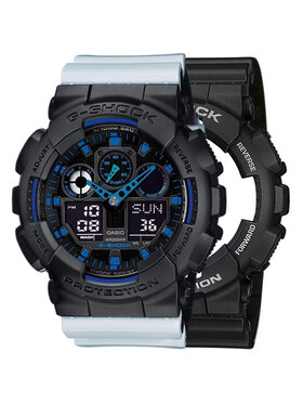 Casio Casio Zegarek SET GA-100-1A2ER + BEZEL 10358741 + PASEK 10527469 Biały
