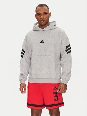 adidas adidas Felpa Future Icons 3-Stripes JD4847 Grigio Regular Fit