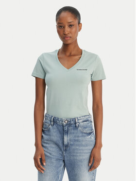 Guess Jeans Guess Jeans T-Shirt W4YI23 J1314 Πράσινο Regular Fit