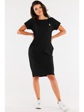 Infinite You Infinite You Sukienka letnia M301 Czarny Basic Fit