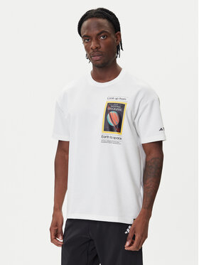 adidas adidas T-Shirt National Geographic KC2349 Bílá Loose Fit