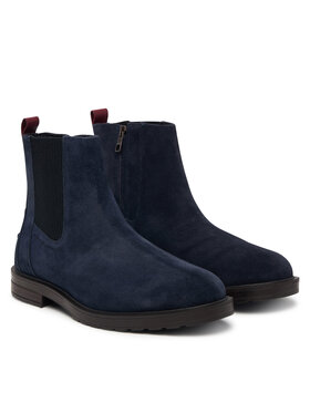 Tommy Hilfiger Tommy Hilfiger Stiefeletten Cleated Hilifger Suede Boot FM0FM05961 Dunkelblau
