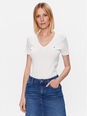 Tommy Hilfiger Tommy Hilfiger Marškinėliai Cody WW0WW37873 Écru Slim Fit
