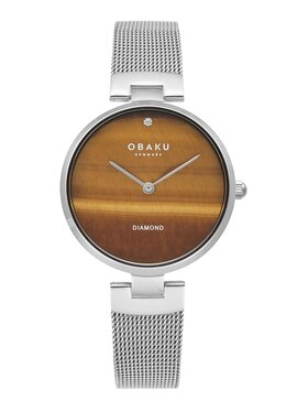 Obaku Obaku Zegarek V256LHCNMC-DTED Srebrny