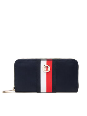 Tommy Hilfiger Tommy Hilfiger Nagy női pénztárca Poppy St Large Za Corp AW0AW10266 Sötétkék