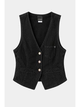 PINKO PINKO Kamizelka Gardener Gilet Czarny Regular Fit