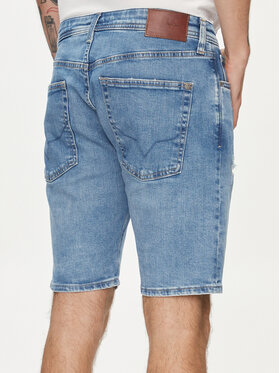 Pepe Jeans Jeans Kratke Hlače Taper Short PM801084RH7 Modra Regular Fit