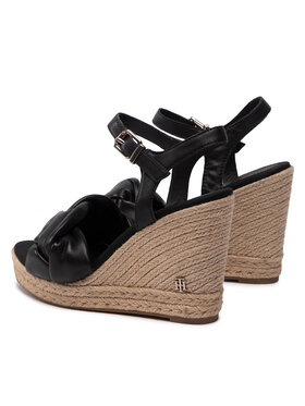 Tommy Hilfiger Espadrile Th Waves High Wedge Sandal FW0FW06671 Crna