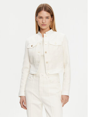 Guess Guess Τζιν μπουφάν W5GL23 WH610 Εκρού Regular Fit