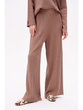 blue shadow blue shadow Spodnie damskie Debi Brązowy Regular Fit