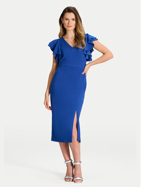 Swing Swing Koktel haljina 5AI18400 Plava Slim Fit