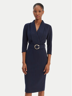 Rinascimento Rinascimento Kokteiļkleita CFC0126777003 Tumši zils Slim Fit