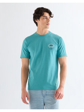 Wrangler Wrangler T-Shirt SMALL AMERICANA TEE Niebieski Regular Fit