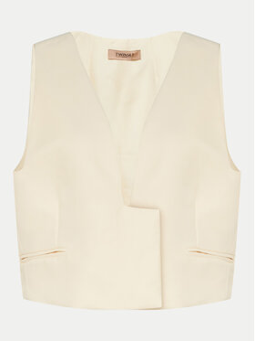 TWINSET Жилет 241TT2100 Écru Slim Fit