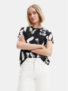 Desigual Desigual Majica 23SWTKAP Črna Regular Fit