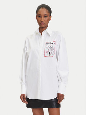 KARL LAGERFELD KARL LAGERFELD Košile A3W11040 Bílá Relaxed Fit