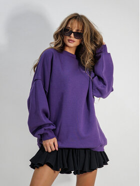 LilaLou LilaLou Bluza Lucky Fioletowy Regular Fit