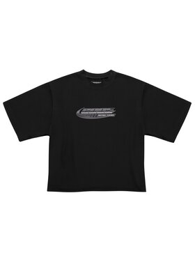2005 2005 T-Shirt Retro Tuned Czarny Oversize