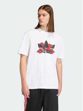 adidas adidas T-Shirt Trefoil Series Roses Biały Loose Fit