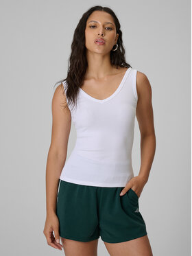 4F 4F Top ESSENTIAL Biały Slim Fit