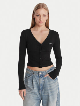 Guess Guess Kardigan V6RP06 K8RT2 Czarny Regular Fit