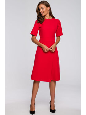 Stylove Stylove Koktejlové šaty S240 Červená Regular Fit