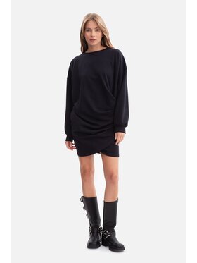 BeWear BeWear Sukienka dzianinowa b298 Czarny Baggy Fit
