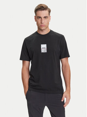BOSS BOSS T-shirt Photoprint 50545869 Crna Relaxed Fit