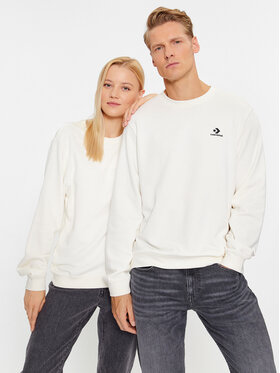 Converse Converse Džemperis Standard Fit Left Chest Star Chev Emb Crew Ft 10023861-A09 Écru Regular Fit