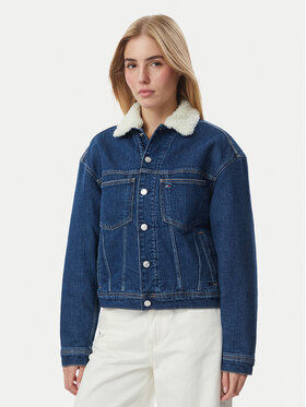 Tommy Jeans Tommy Jeans Geacă de blugi Archive Teddy DW0DW23519 Albastru Regular Fit